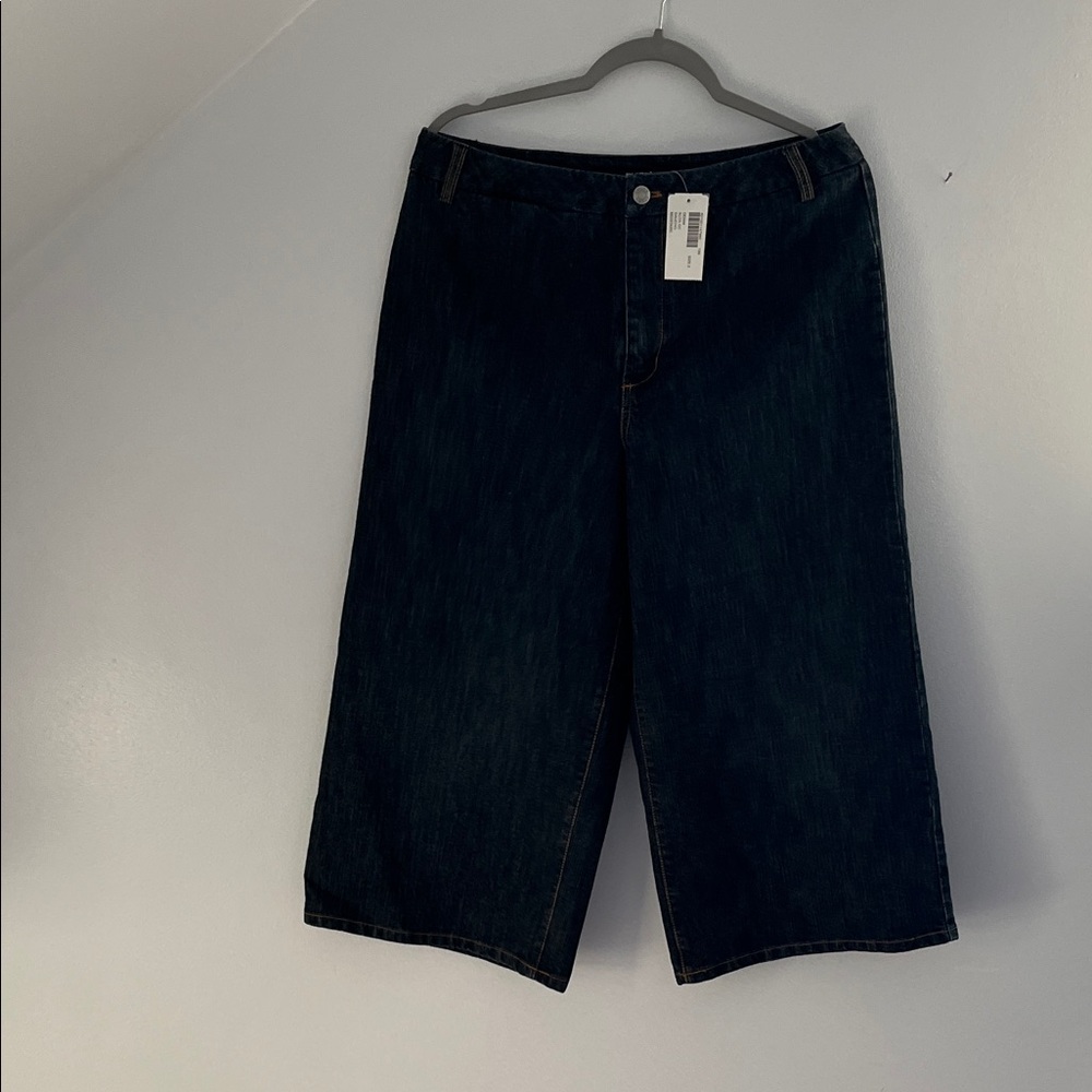 Chico's Dark Blue Denim Gaucho Jeans